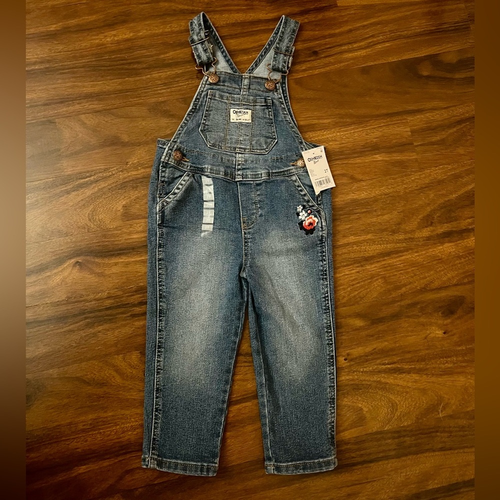 Osh Kosh B Gosh embroidered overalls 2T NWT